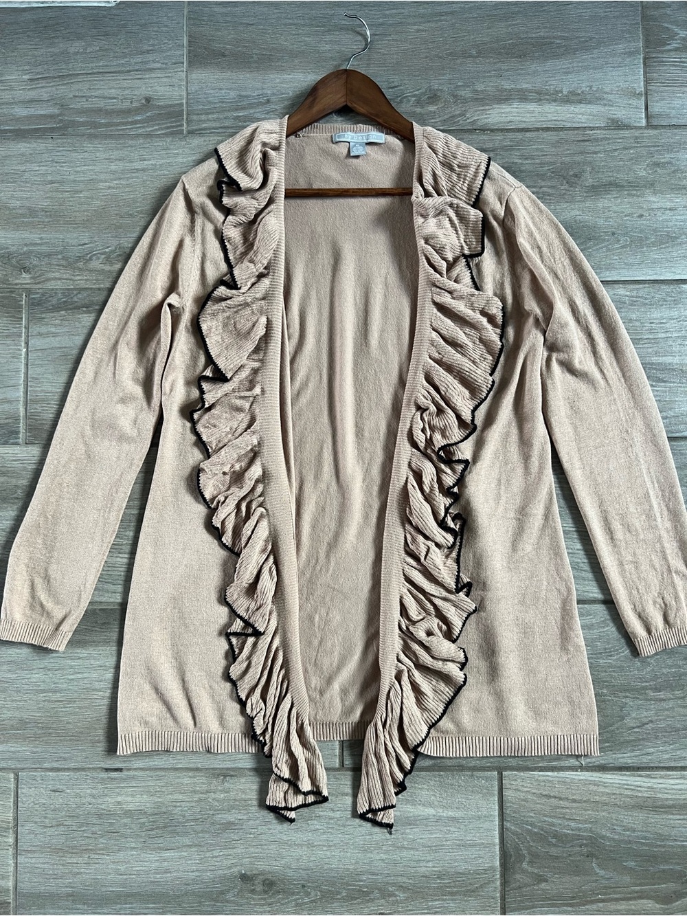 By Design Women’s Front Frill Cardigan Sweater